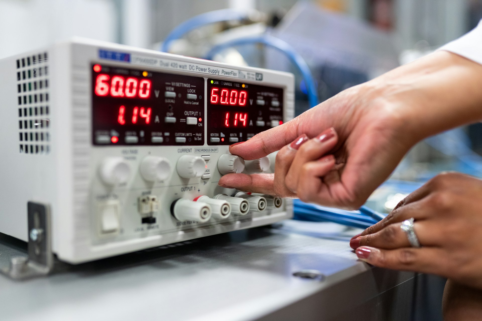 Medi cal equipment Verification and calibration Biomedical engineer using diagnostic tool calibrate medical equipment
